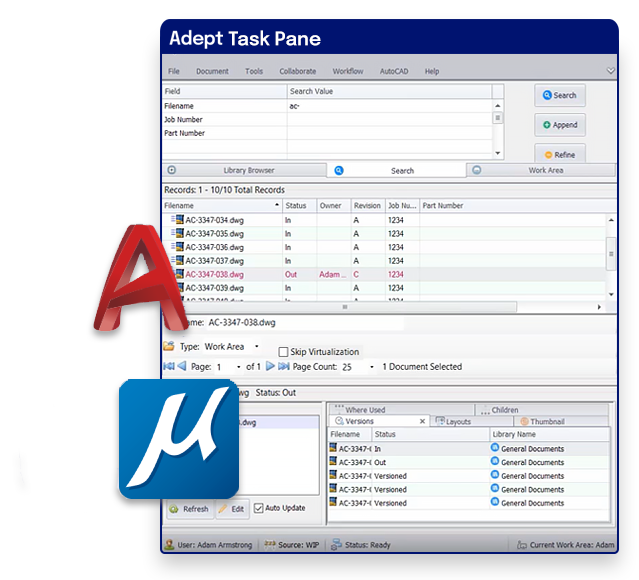 Adept Software | CAD Integrations Synergis Software